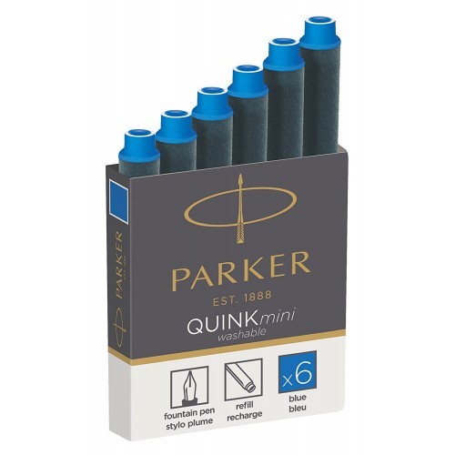 Капсулы чернильные Parker Mini 6шт/уп синие