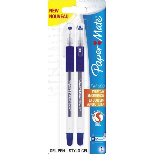 Ручка гелевая Paper Mate 300 GEL синяя 2шт в блистере