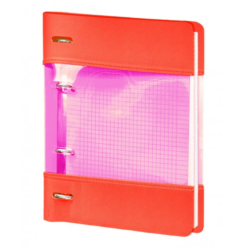 Тетрадь &quot;Neon&quot;, оранжевый 175х212 мм, 120 л., клетка, кольцевой механизм