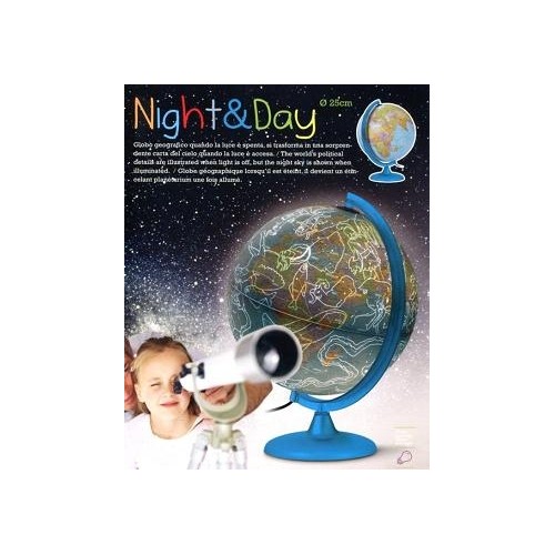 Глобус NIGHT&amp;DAY D-25 см с подсветкой, итальянский язык