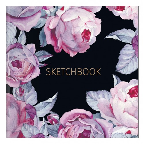 Альбом для рисования &quot;Bloom&quot; 170*170 мм/40 л, розовый,  мяг. переп, склейка