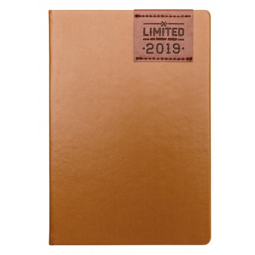 Ежедневник датированный 2019 &quot;Limited&quot; 140х200 мм, 352 стр.,коричневый, твердый переплет