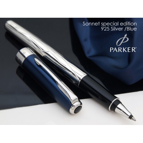 Ручка Parker Sonnet Silver Blue(02912), роллер