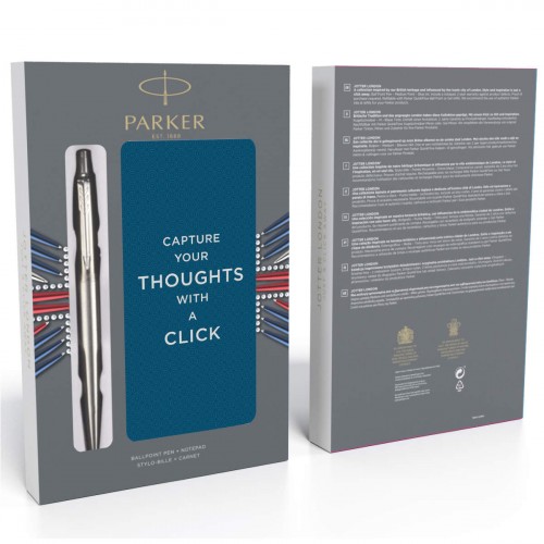 Ручка Parker Jotter Stainless Steel CT шарик + блокнот